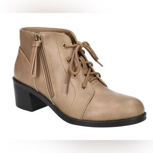 Easy Street Womens Becker Taupe Ankle Boots Booties Shoes 9.5 New In Box
